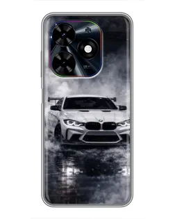 Чехол для TECNO Spark Go 2024 (BG6) с картинкой «BMW сквозь туман»