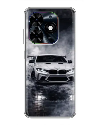 Чехол для TECNO Spark Go 2024 (BG6) с картинкой «BMW сквозь туман»