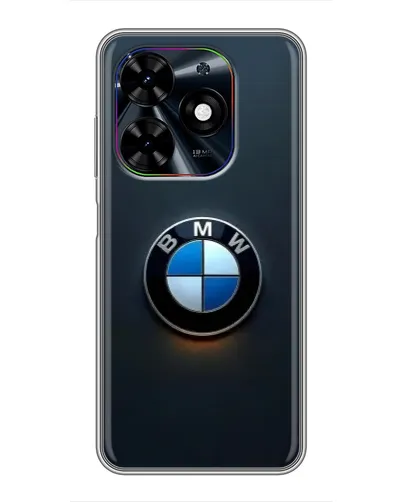 Чехол для TECNO Spark Go 2024 (BG6) с картинкой «Логотип BMW — минимализм»