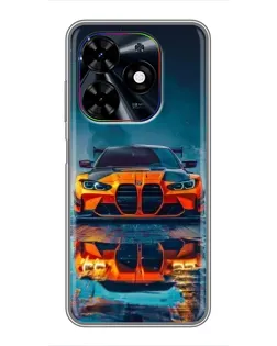 Чохол для TECNO Spark Go 2024 (BG6) з картинкою «BMW — золота емблема»
