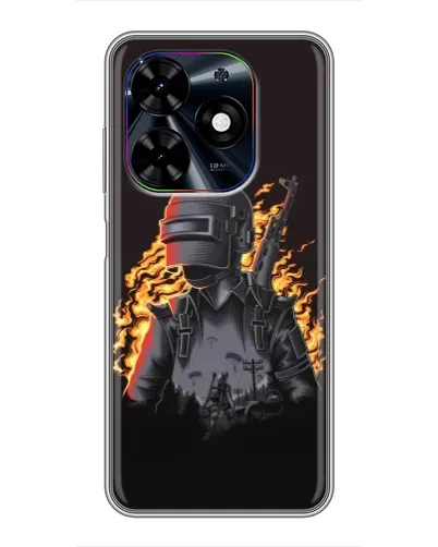 Чехол для TECNO Spark Go 2024 (BG6) с картинкой «PUBG — огненный силуэт» Чехол для TECNO Spark Go 2024 (BG6) с картинкой «PUBG — огненный силуэт»