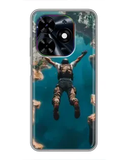 Чехол для TECNO Spark Go 2024 (BG6) с картинкой «PUBG — свободное падение»