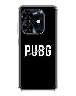 Чехол для TECNO Spark Go 2024 (BG6) с картинкой «PUBG — белый логотип»