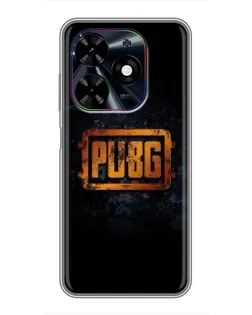 Чехол для TECNO Spark Go 2024 (BG6) с картинкой «PUBG — золотой логотип»