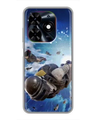 Чехол для TECNO Spark Go 2024 (BG6) с картинкой «Десант PUBG — прыжок» Чехол для TECNO Spark Go 2024 (BG6) с картинкой «Десант PUBG — прыжок»