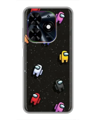 Чехол для TECNO Spark Go 2024 (BG6) с картинкой «Космический паттерн Among Us»