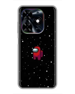 Чехол для TECNO Spark Go 2024 (BG6) с картинкой «Красный Among Us»