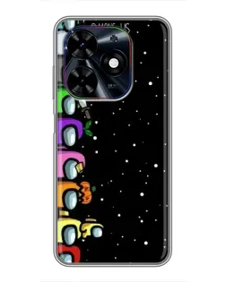Чехол для TECNO Spark Go 2024 (BG6) с картинкой «Команда Among Us»