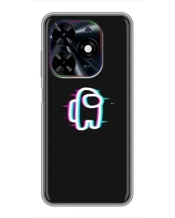 Чехол для TECNO Spark Go 2024 (BG6) с картинкой «Among Us неон»