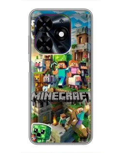 Чохол для TECNO Spark Go 2024 (BG6) з картинкою «Замок Minecraft»