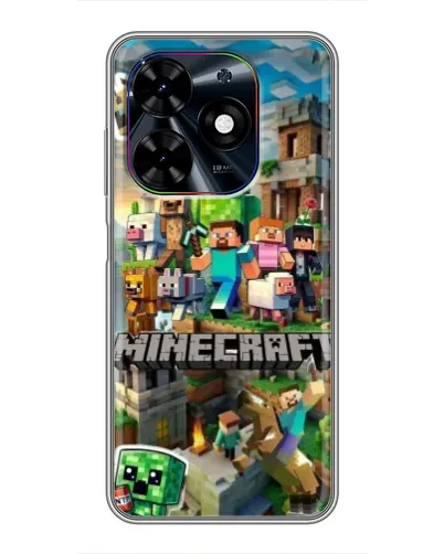 Чохол для TECNO Spark Go 2024 (BG6) з картинкою «Замок Minecraft»