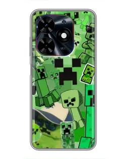 Чохол для TECNO Spark Go 2024 (BG6) з картинкою «Кріпери Minecraft»