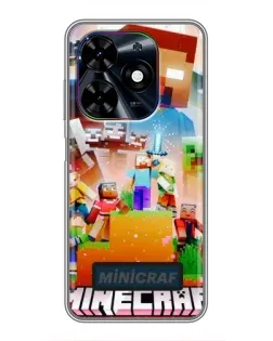Чохол для TECNO Spark Go 2024 (BG6) з картинкою «Minecraft герої гри»