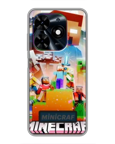 Чохол для TECNO Spark Go 2024 (BG6) з картинкою «Minecraft герої гри»