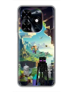 Чохол для TECNO Spark Go 2024 (BG6) з картинкою «Ендермен у лісі»