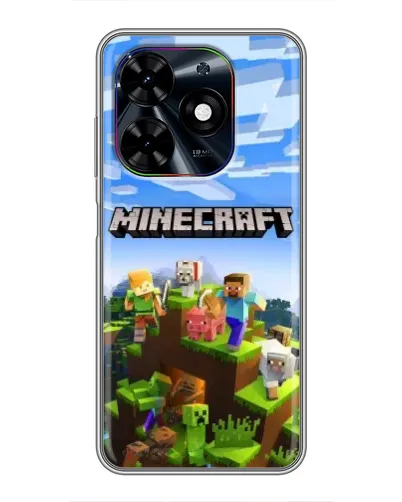 Чохол для TECNO Spark Go 2024 (BG6) з картинкою «Minecraft класичний світ»