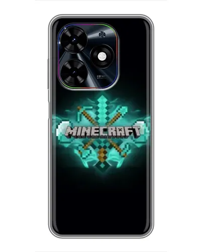 Чохол для TECNO Spark Go 2024 (BG6) з картинкою «Minecraft Diamond лого»