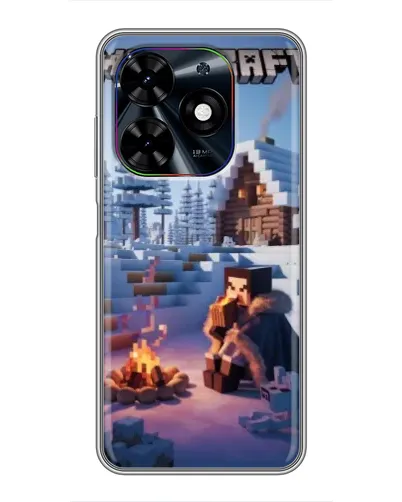 Чохол для TECNO Spark Go 2024 (BG6) з картинкою «Зимовий Minecraft»