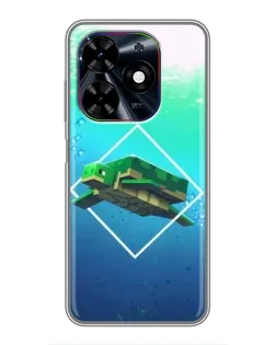 Чохол для TECNO Spark Go 2024 (BG6) з картинкою «Черепаха Minecraft»