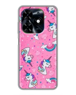 Чехол для TECNO Spark Go 2024 (BG6) с картинкой «Unicorn паттерн розовый» Чехол для TECNO Spark Go 2024 (BG6) с картинкой «Unicorn паттерн розовый»