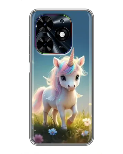 Чехол для TECNO Spark Go 2024 (BG6) с картинкой «Единорог на поляне»