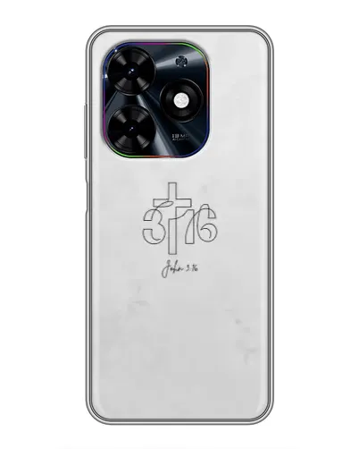 Чехол для TECNO Spark Go 2024 (BG6) с картинкой «Иоанна 3:16 Крест»