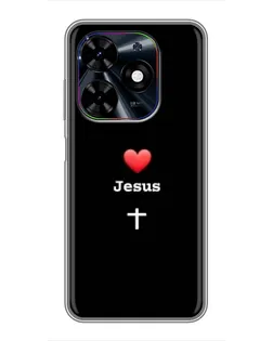 Чехол для TECNO Spark Go 2024 (BG6) с картинкой «Сердце - Jesus» Чехол для TECNO Spark Go 2024 (BG6) с картинкой «Сердце - Jesus»