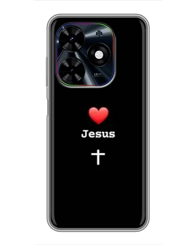 Чехол для TECNO Spark Go 2024 (BG6) с картинкой «Сердце - Jesus»