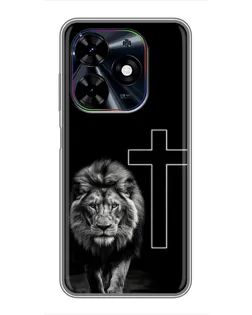 Чехол для TECNO Spark Go 2024 (BG6) с картинкой «Лев и Крест» Чехол для TECNO Spark Go 2024 (BG6) с картинкой «Лев и Крест»