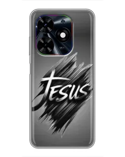 Чехол для TECNO Spark Go 2024 (BG6) с картинкой «Надпись Jesus Graffiti»