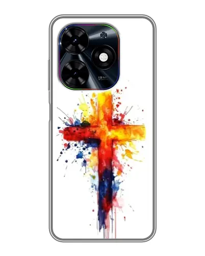 Чехол для TECNO Spark Go 2024 (BG6) с картинкой «Акварельный крест»