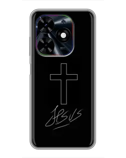 Чохол для TECNO Spark Go 2024 (BG6) з картинкою «Графічний хрест Jesus» Чохол для TECNO Spark Go 2024 (BG6) з картинкою «Графічний хрест Jesus»