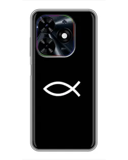 Чохол для TECNO Spark Go 2024 (BG6) з картинкою «Символ риби Jesus» Чохол для TECNO Spark Go 2024 (BG6) з картинкою «Символ риби Jesus»