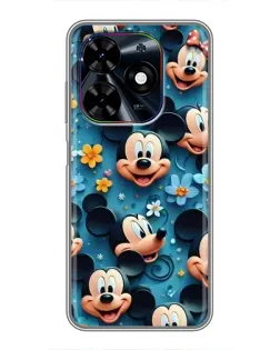 Чехол для TECNO Spark Go 2024 (BG6) с картинкой «Паттерн Микки и Минни»