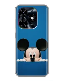 Чехол для TECNO Spark Go 2024 (BG6) с картинкой «Микки выглядывает»
