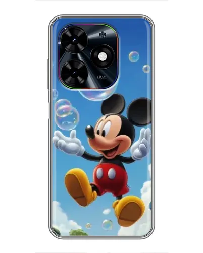 Чехол для TECNO Spark Go 2024 (BG6) с картинкой «Mickey и мыльные пузыри»