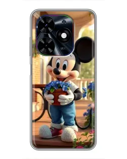 Чехол для TECNO Spark Go 2024 (BG6) с картинкой «Микки садовод»