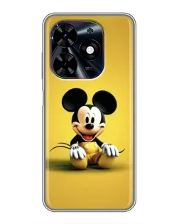 Чехол для TECNO Spark Go 2024 (BG6) с картинкой «Микки на желтом»
