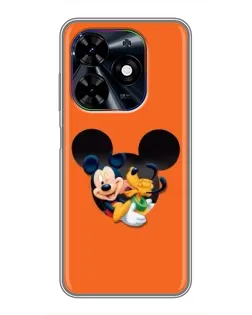 Чехол для TECNO Spark Go 2024 (BG6) с картинкой «Сердце Микки Минни»