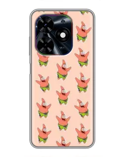 Чехол для TECNO Spark Go 2024 (BG6) с картинкой «Патрик Стар паттерн»