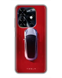 Чехол для TECNO Spark Go 2024 (BG6) с картинкой «Tesla Top View»