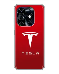 Чехол для TECNO Spark Go 2024 (BG6) с картинкой «Tesla Red Classic»