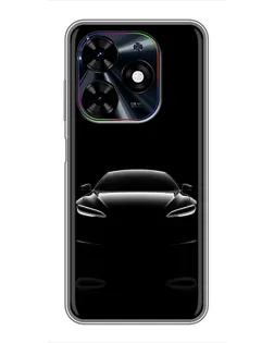 Чехол для TECNO Spark Go 2024 (BG6) с картинкой «Силуэт Tesla Night»