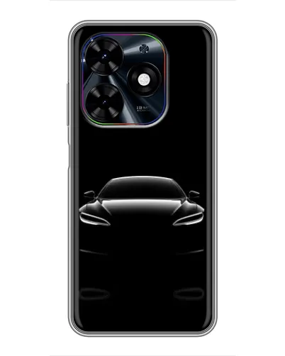 Чехол для TECNO Spark Go 2024 (BG6) с картинкой «Силуэт Tesla Night»