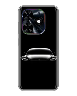 Чехол для TECNO Spark Go 2024 (BG6) с картинкой «Фары Tesla Night»