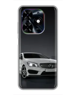 Чехол для TECNO Spark Go 2024 (BG6) с картинкой «Mercedes AMG GT Silver»