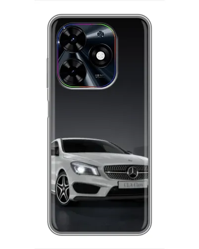 Чехол для TECNO Spark Go 2024 (BG6) с картинкой «Mercedes AMG GT Silver»