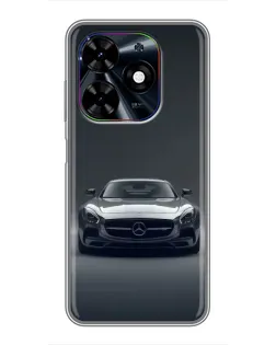 Чехол для TECNO Spark Go 2024 (BG6) с картинкой «Mercedes на черном»