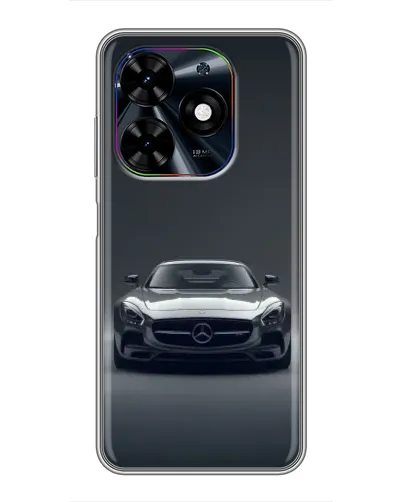 Чехол для TECNO Spark Go 2024 (BG6) с картинкой «Mercedes на черном»