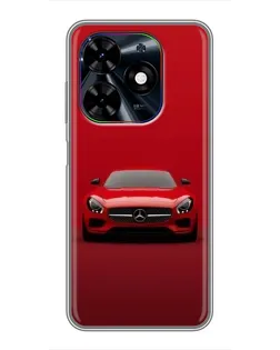 Чехол для TECNO Spark Go 2024 (BG6) с картинкой «Красный Mercedes AMG»